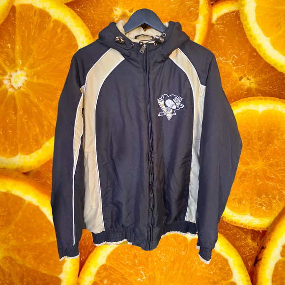 NHL Pittsburgh Penguins Insulated Jacket with Logo on Back Size Large - Picture 2 of 11